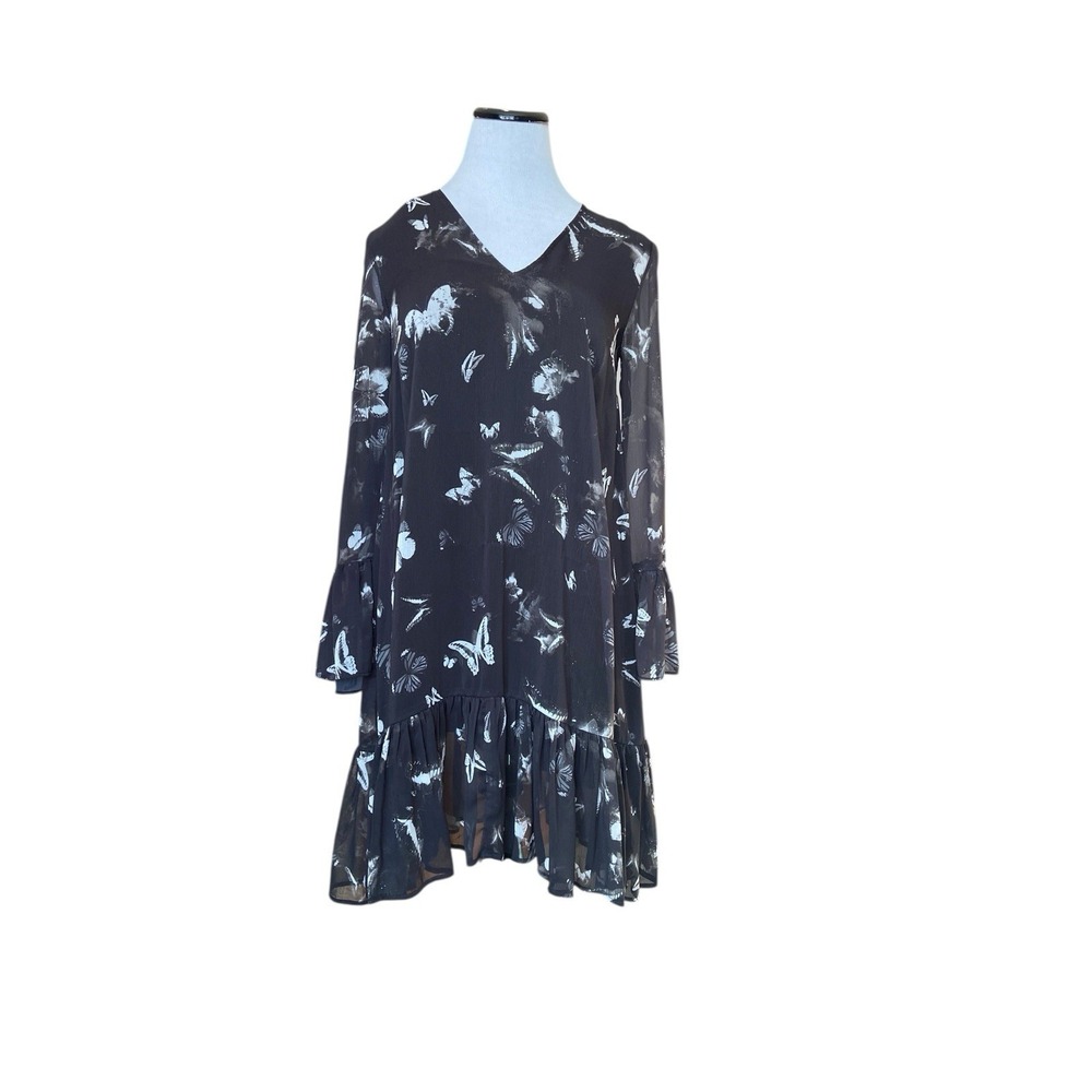 Religion Sheer‎ Butterfly Moth Dress Size XS Black Goth Dark Romantic Whimsygoth